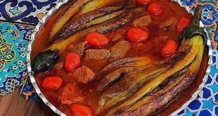 طرز تهیه خوراک گوشت و بادمجان